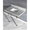 Kingston Brass 36X22 Marble Vanity Top W/ Acrylic Feet Combo, Marble/Brass KVPB3630MASQ7 - alternate 2